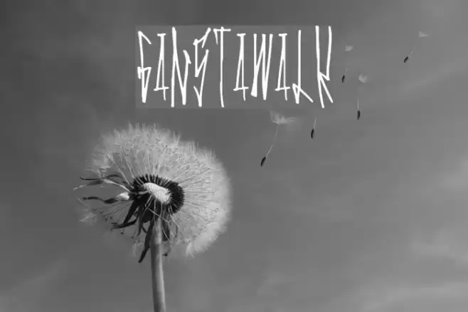GanstaWalk Schriftart examples