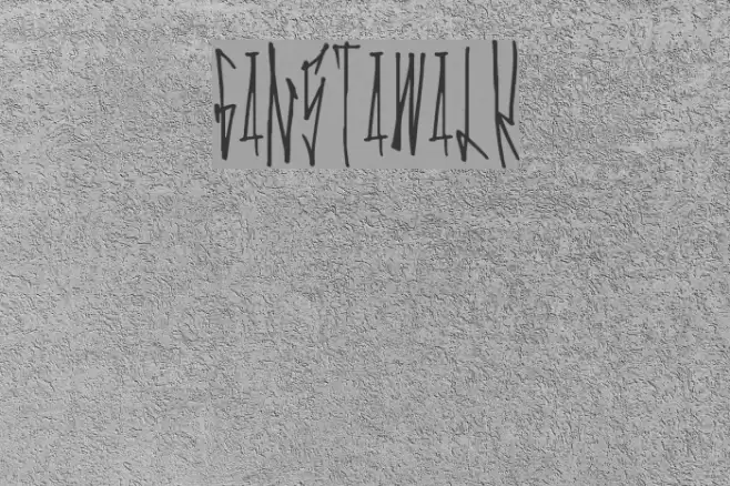 GanstaWalk Schriftart examples