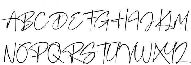 Gantelline Signature 字体 大写