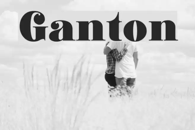 Ganton Font examples