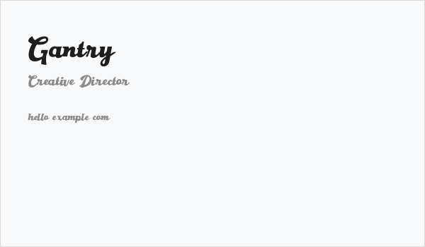 Gantry Business Card