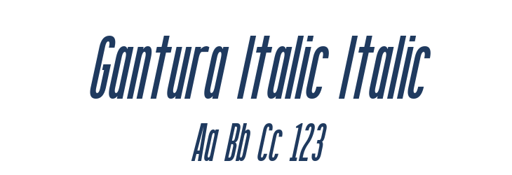 Gantura Italic Italic Font Preview