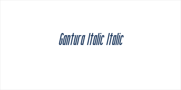 Gantura Italic Italic Logo