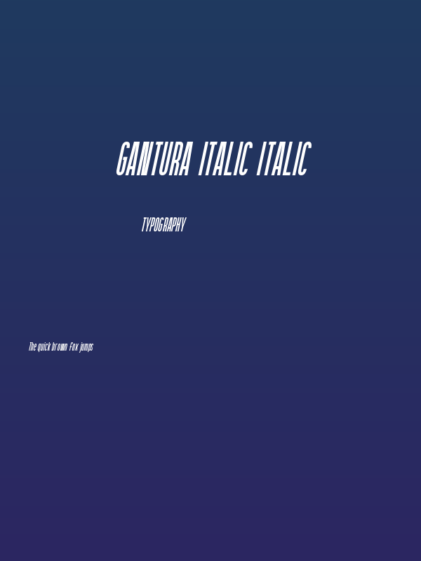 Gantura Italic Italic Poster