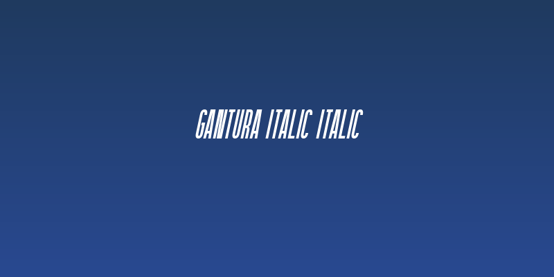 Gantura Italic Italic Social Header