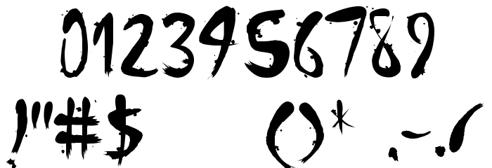 Gantz font Font OTHER CHARS