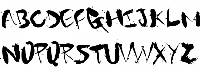 Gantz font Шрифта ВЕРХНИЙ