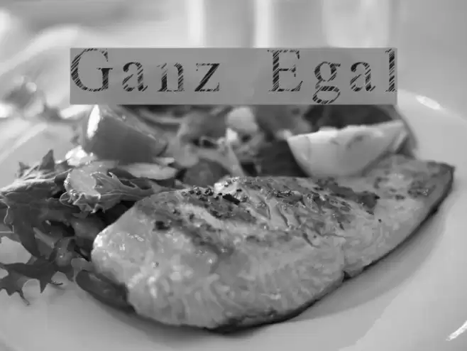 Ganz Egal Font examples