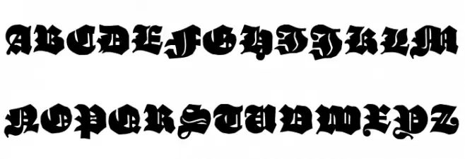 Ganz Grobe Gotisch UNZ1A Шрифта ВЕРХНИЙ