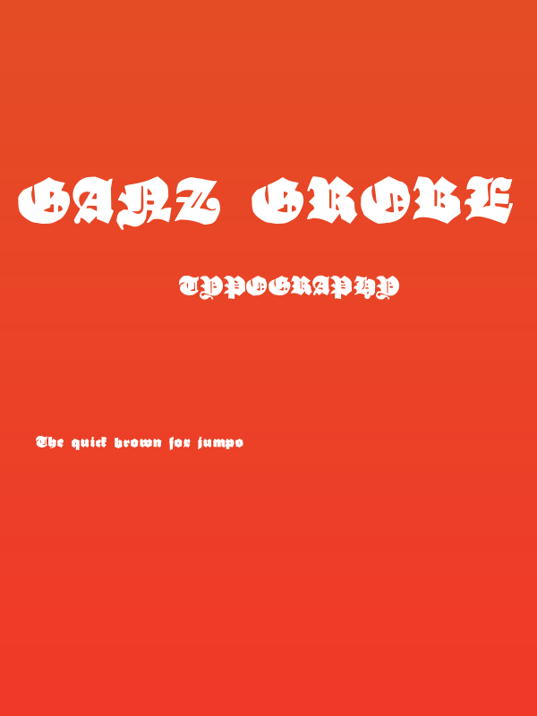 Ganz Grobe Gotisch UNZ1A Poster