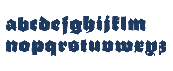 Ganz Grobe Gotisch UNZ1A Lowercase