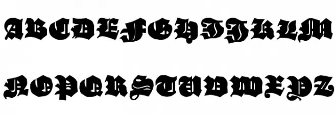 Ganz Grobe Gotisch フォント 大文字
