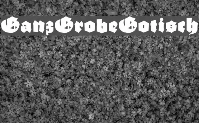GanzGrobeGotisch Font examples