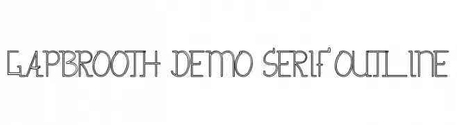 Gapbrooth Demo Serif Outline  Frei Schriftart Herunterladen