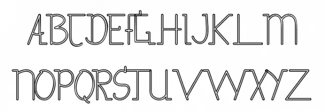 Gapbrooth Demo Serif Outline Font OTHER CHARS