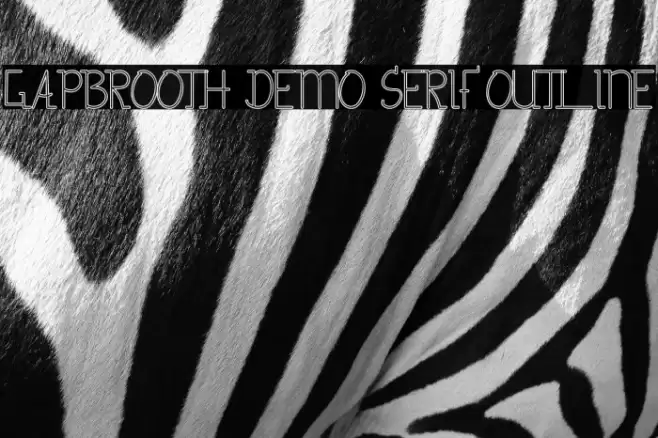 Gapbrooth Demo Serif Outline Font examples