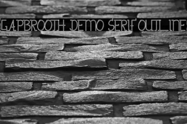 Gapbrooth Demo Serif Outline Font examples