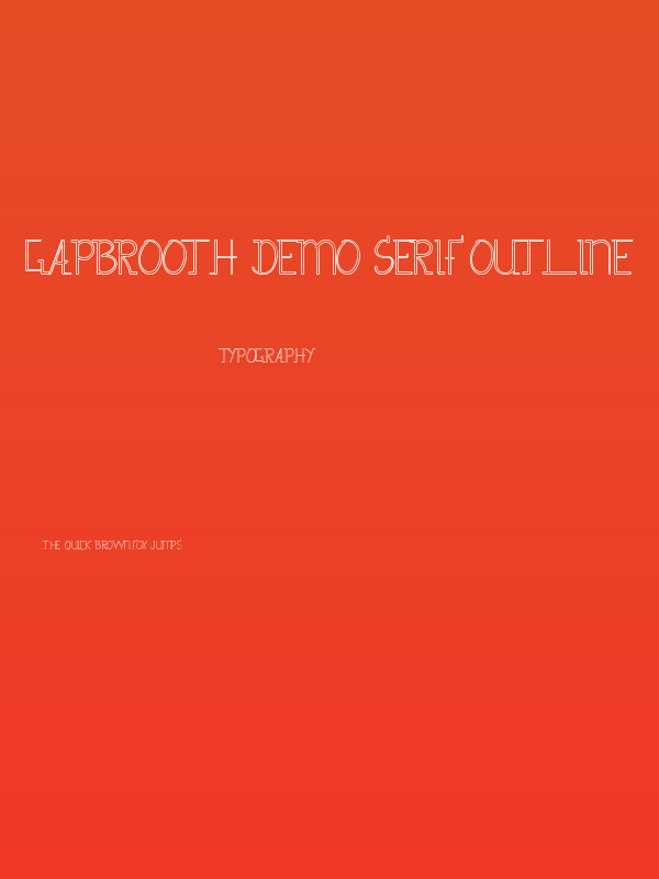 Gapbrooth Demo Serif Outline Poster