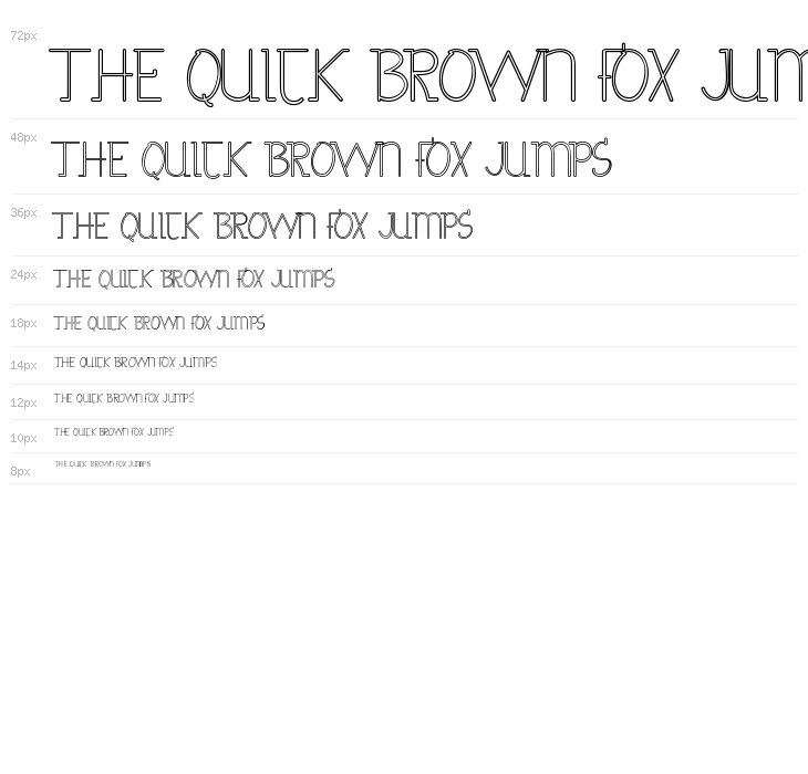 Gapbrooth Demo Serif Outline Waterfall