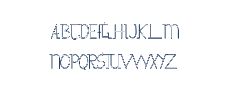 Gapbrooth Demo Serif Outline Lowercase