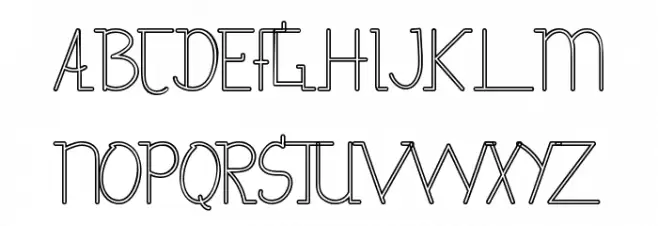 Gapbrooth Demo Serif Outline Шрифта строчной