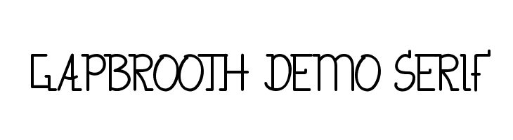 Gapbrooth Demo Serif  フリーフォントのダウンロード