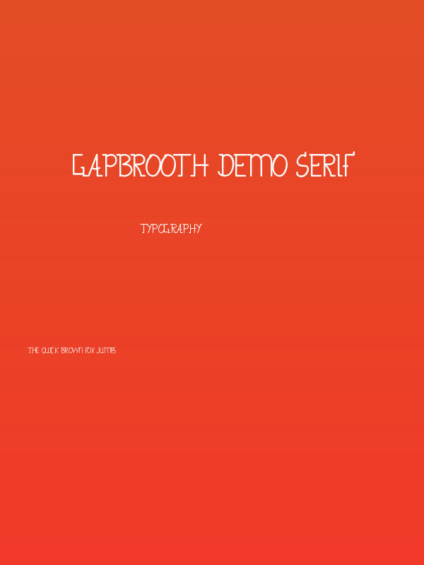 Gapbrooth Demo Serif Poster