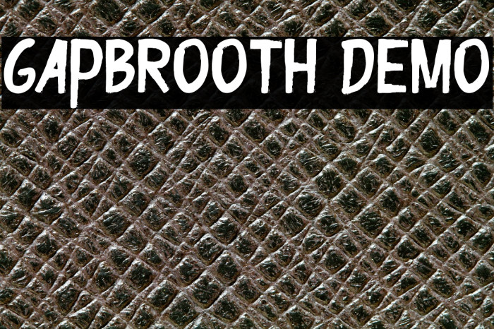 Gapbrooth Demo Example 1