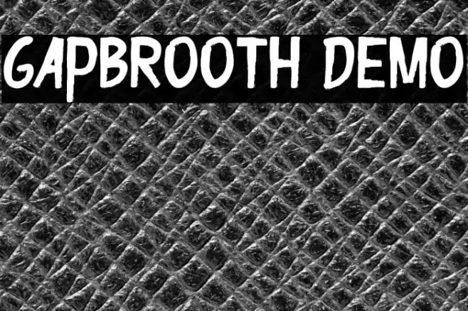 Gapbrooth Demo Font examples
