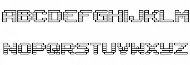 Gaposis Outline [BRK] Schriftart Groß