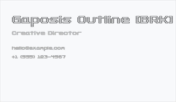 Gaposis Outline [BRK] Business Card