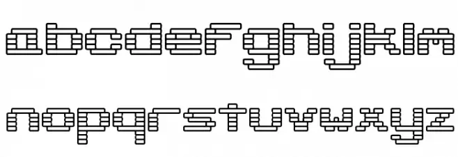 Gaposis Outline [BRK] 字体 小写
