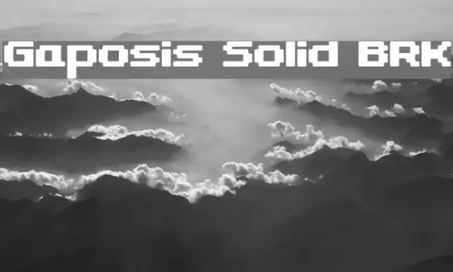 Gaposis Solid BRK Font examples