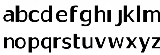 Gaps Schriftart Kleinbuchstaben