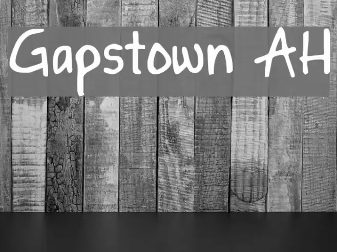 Gapstown AH Font examples