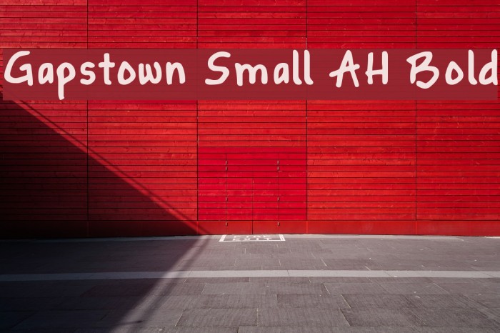 Gapstown Small AH Bold Font examples