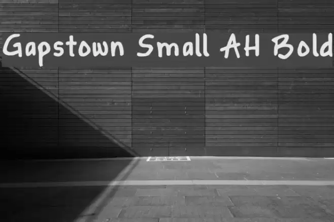 Gapstown Small AH Bold Font examples