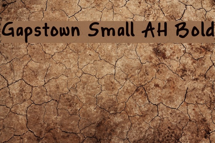 Gapstown Small AH Bold Font examples