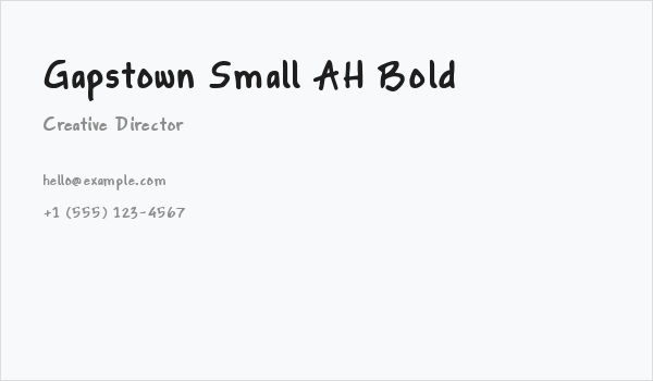 Gapstown Small AH Bold Business Card