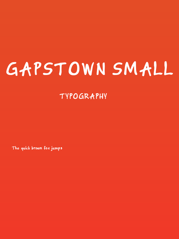 Gapstown Small AH Bold Poster