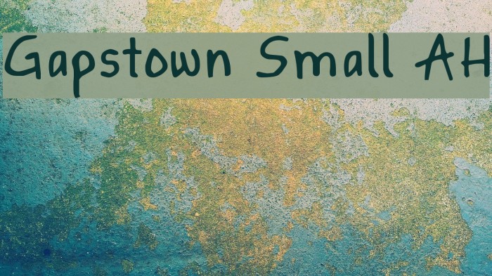 Gapstown Small AH Font examples