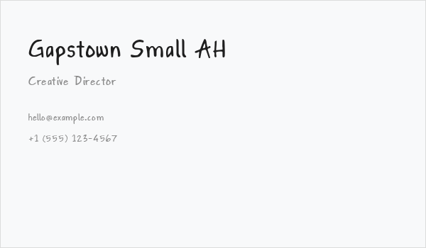 Gapstown Small AH Business Card