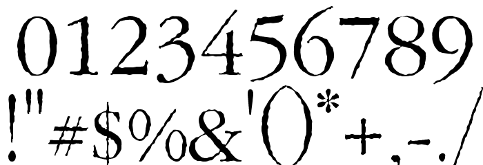 Gar-A-MondTall Antique Font OTHER CHARS