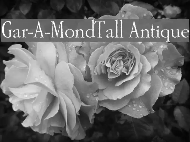Gar-A-MondTall Antique Font examples
