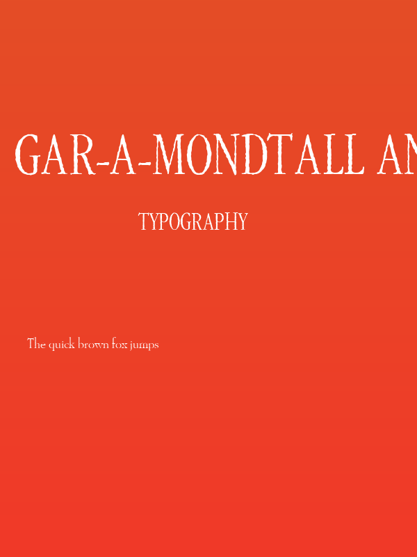 Gar-A-MondTall Antique Poster