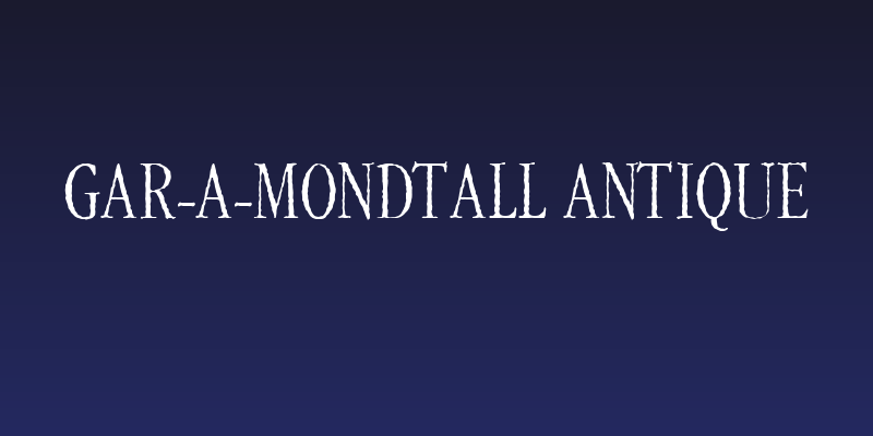 Gar-A-MondTall Antique Social Header