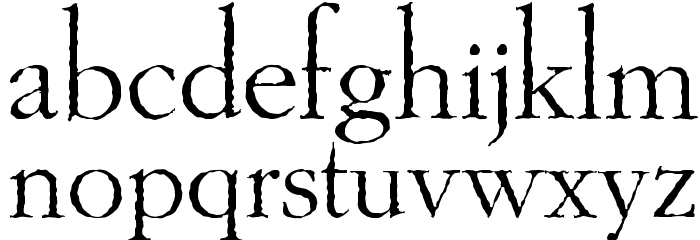 Gar-A-MondTall Antique Font LOWERCASE