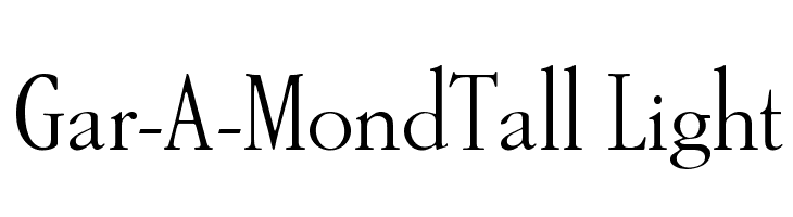 Gar-A-MondTall Light  font caratteri gratis