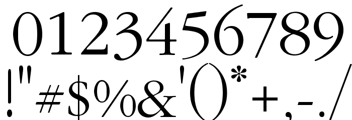 Gar-A-MondTall Light Font OTHER CHARS