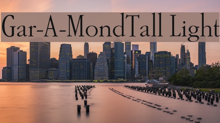 Gar-A-MondTall Light Font examples